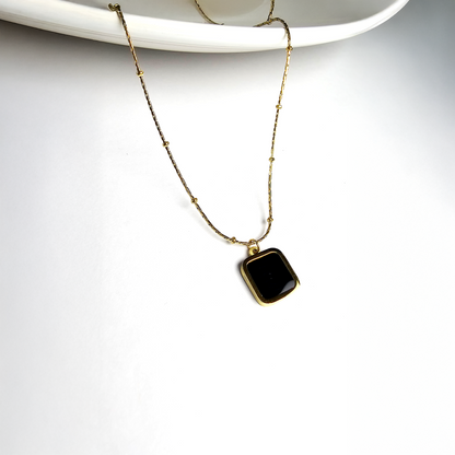 The Noir Luxe Geometric Pendant - Aagrah Jewels™