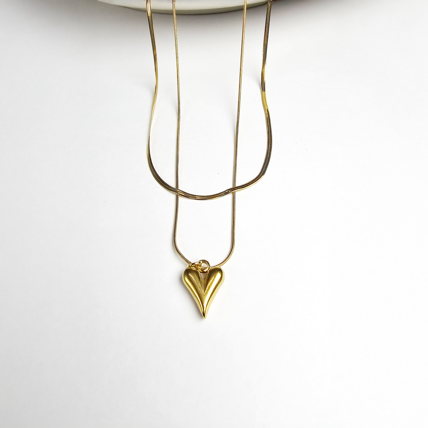 The Golden Heart Layered Necklace - Aagrah Jewels™