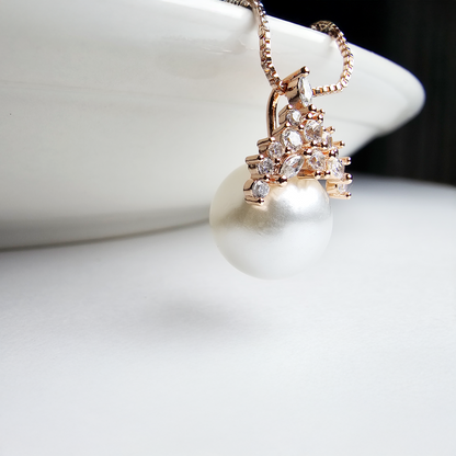 The Royal Pearl Crown Pendant - Aagrah Jewels™