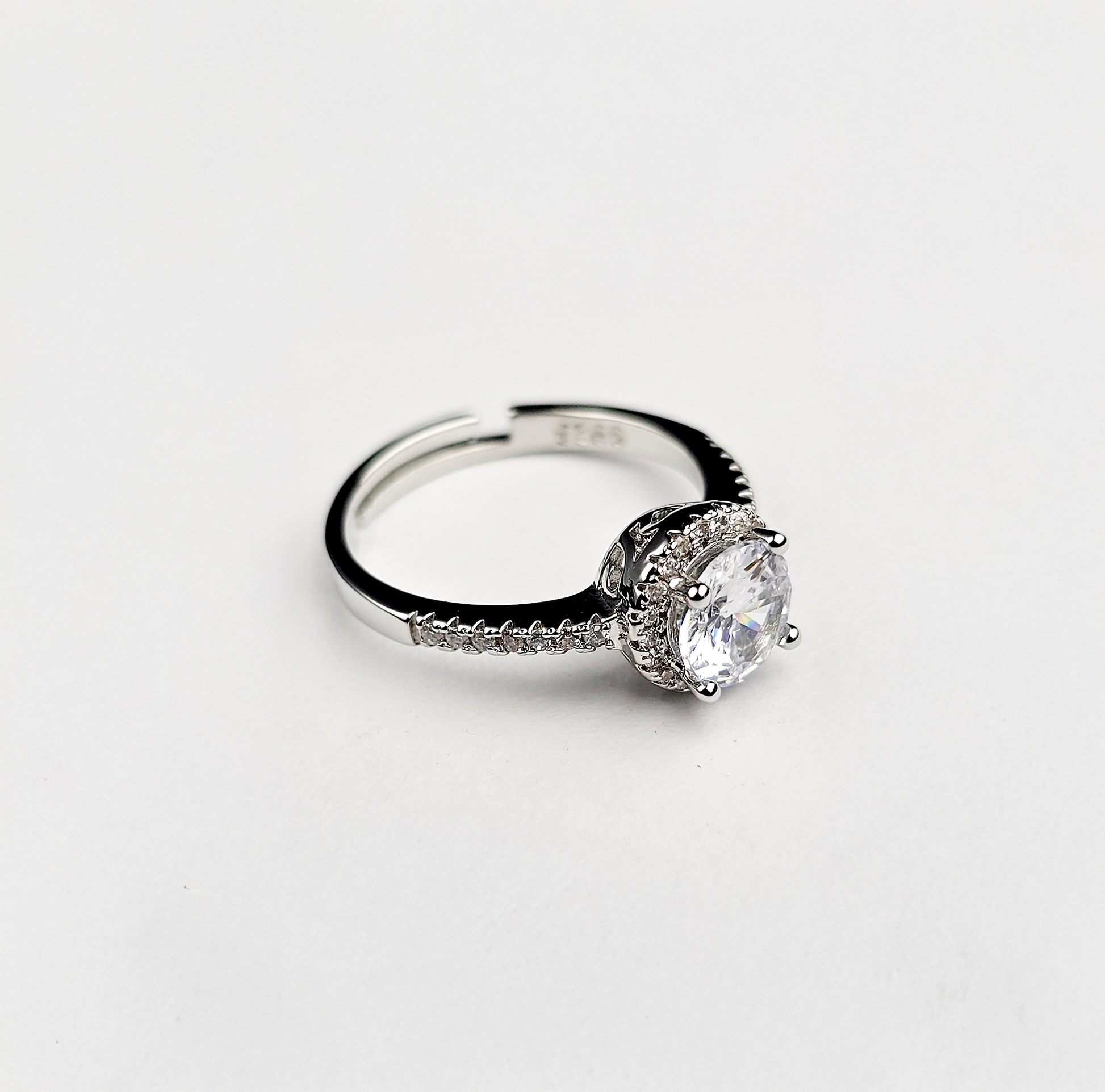 Celeste Halo Silver Ring - Aagrah Jewels™