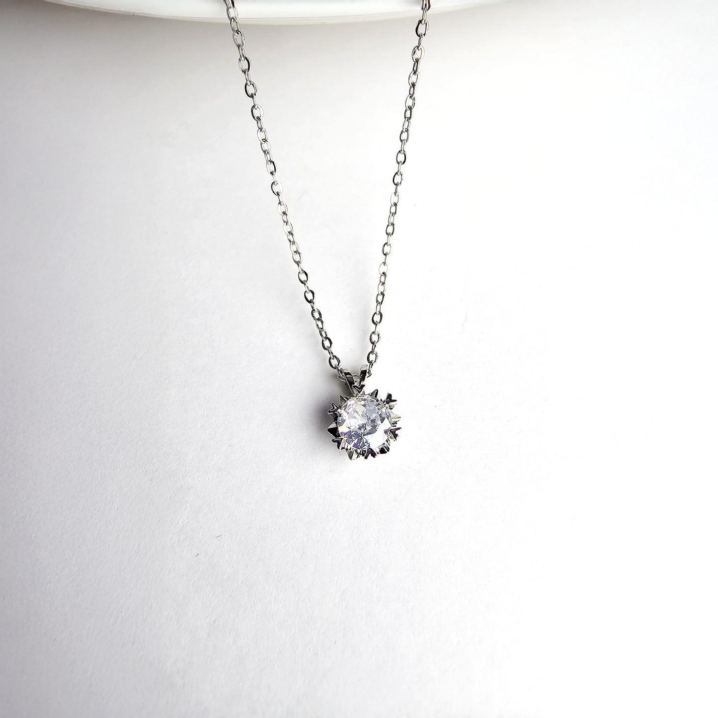 The Radiant Solitaire American Diamond Pendant - Aagrah Jewels™