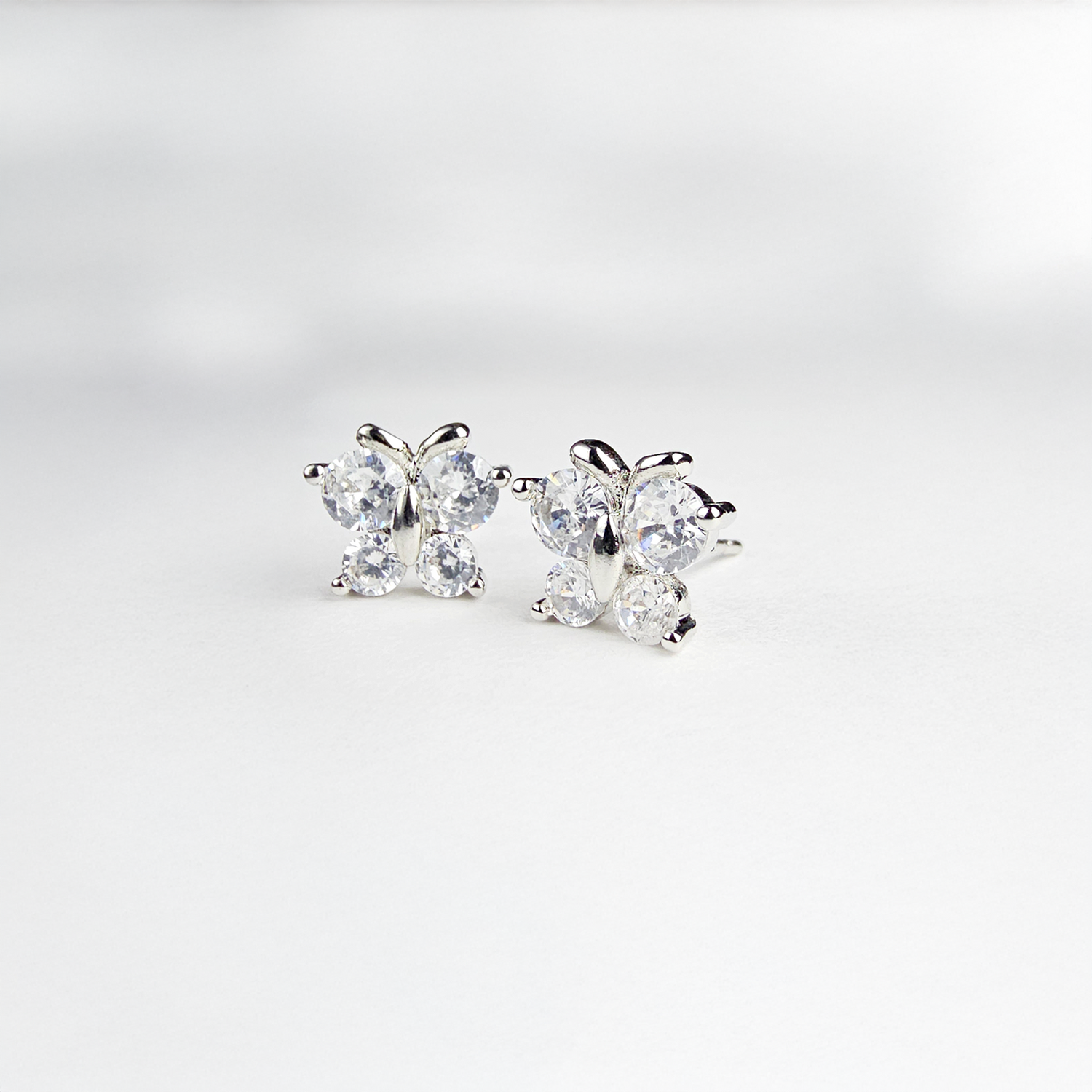 The Radiant Butterfly Stud Earrings - Aagrah Jewels™