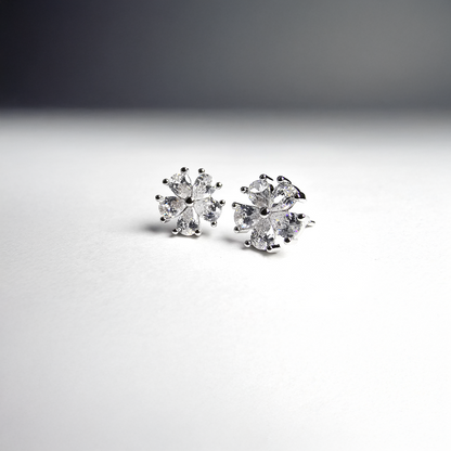 The Blooming Elegance Floral Stud Earrings - Aagrah Jewels™