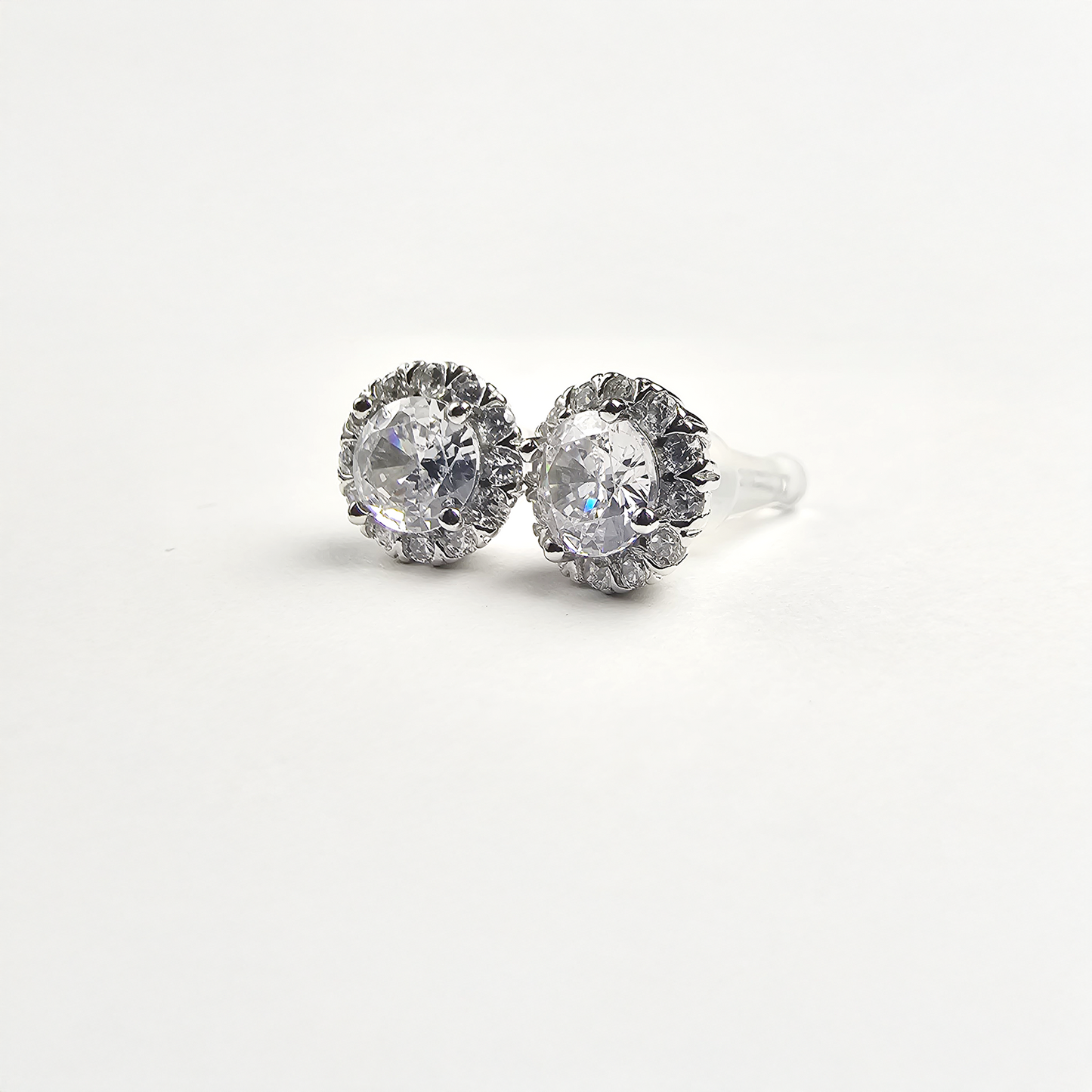 The Classic Round Halo Stud Earrings - Aagrah Jewels™