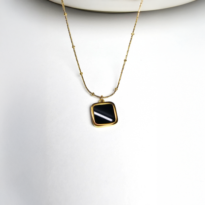 The Noir Luxe Geometric Pendant - Aagrah Jewels™