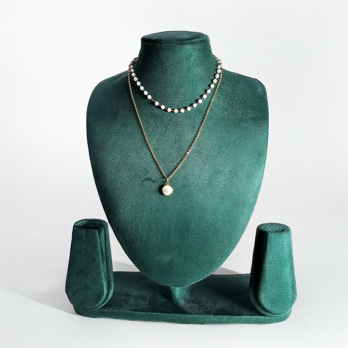 The Elegant Pearl Double Layer Necklace - Aagrah Jewels™