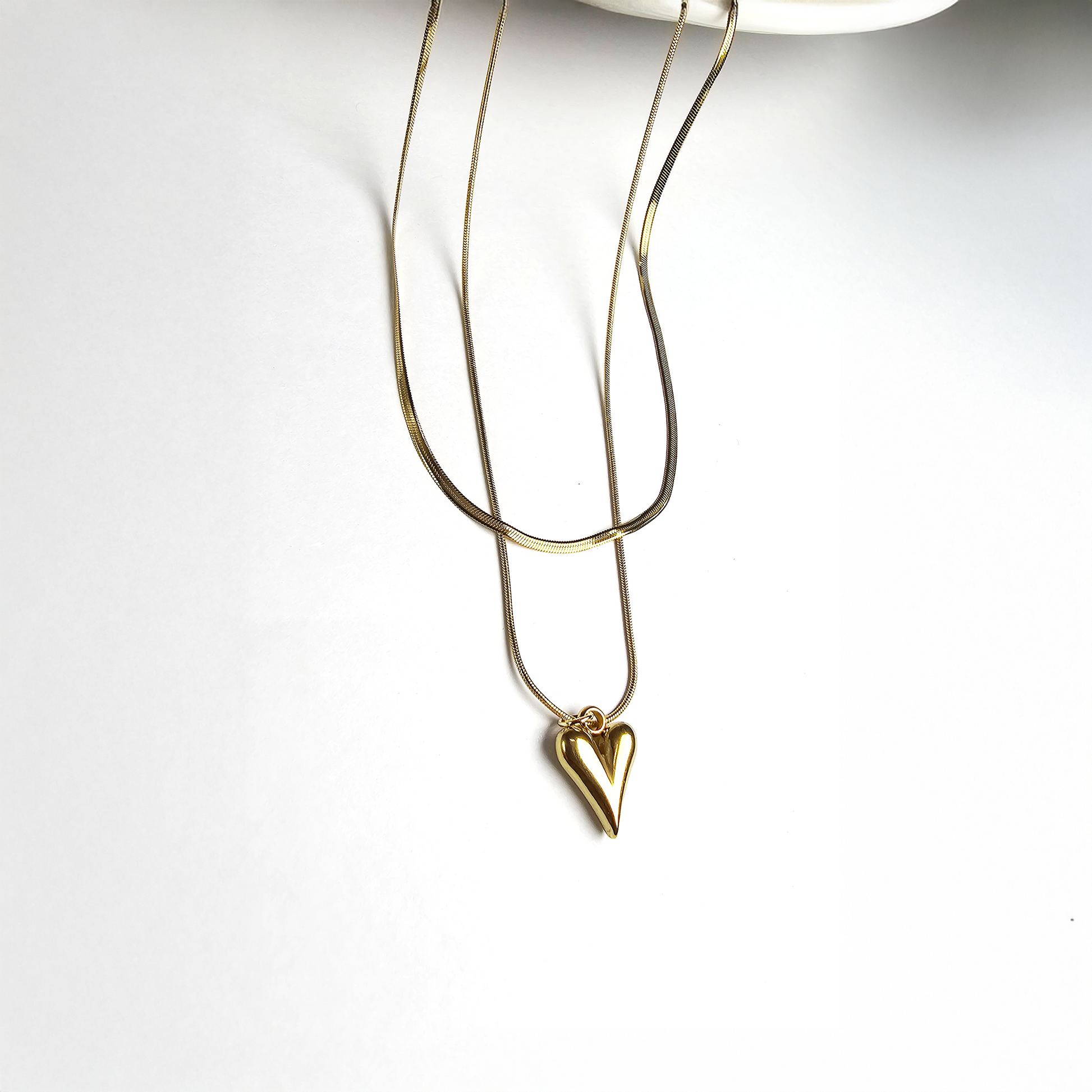 The Golden Heart Layered Necklace - Aagrah Jewels™