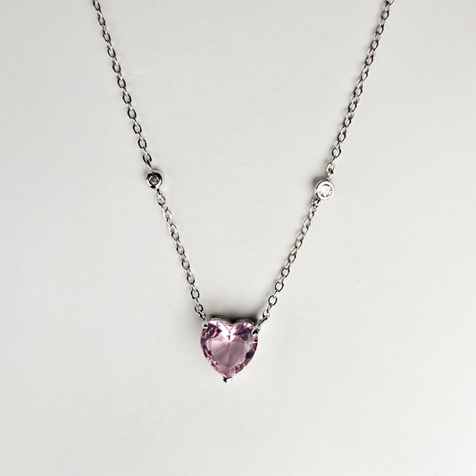 The Blush Solitaire Heart Pendant - Aagrah Jewels™