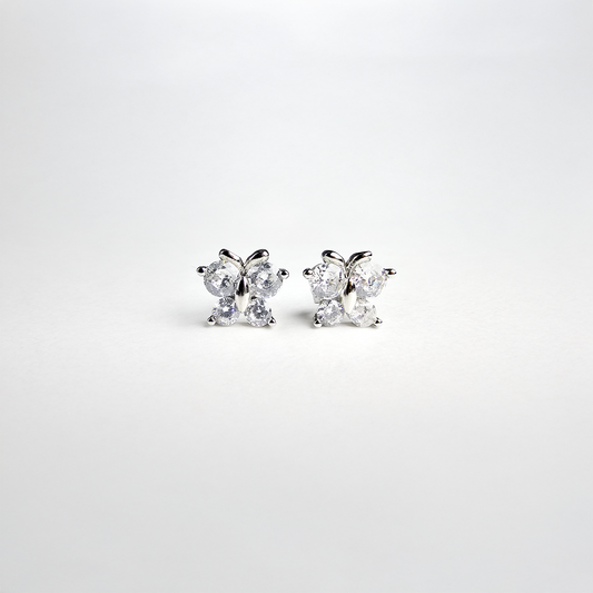 The Radiant Butterfly Stud Earrings - Aagrah Jewels™