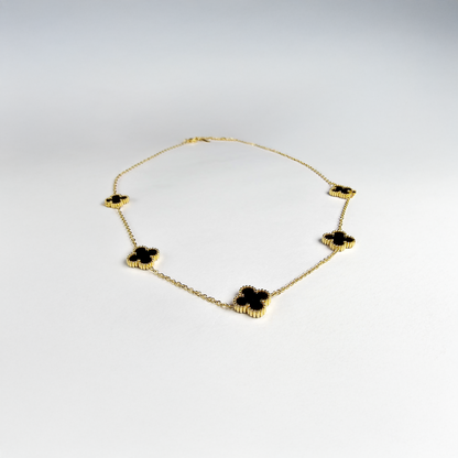 The Elegant Black Clover Jewellery Set - Aagrah Jewels™