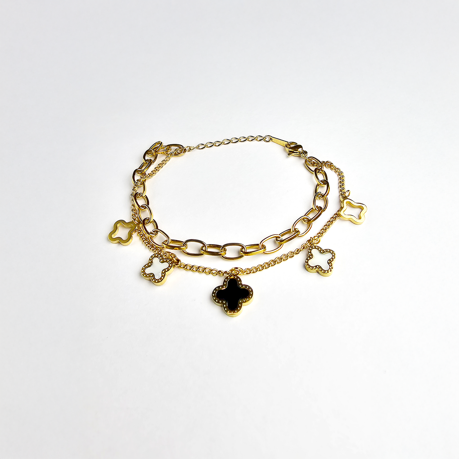 The Clover Charm Wraparound Bracelet - Aagrah Jewels™