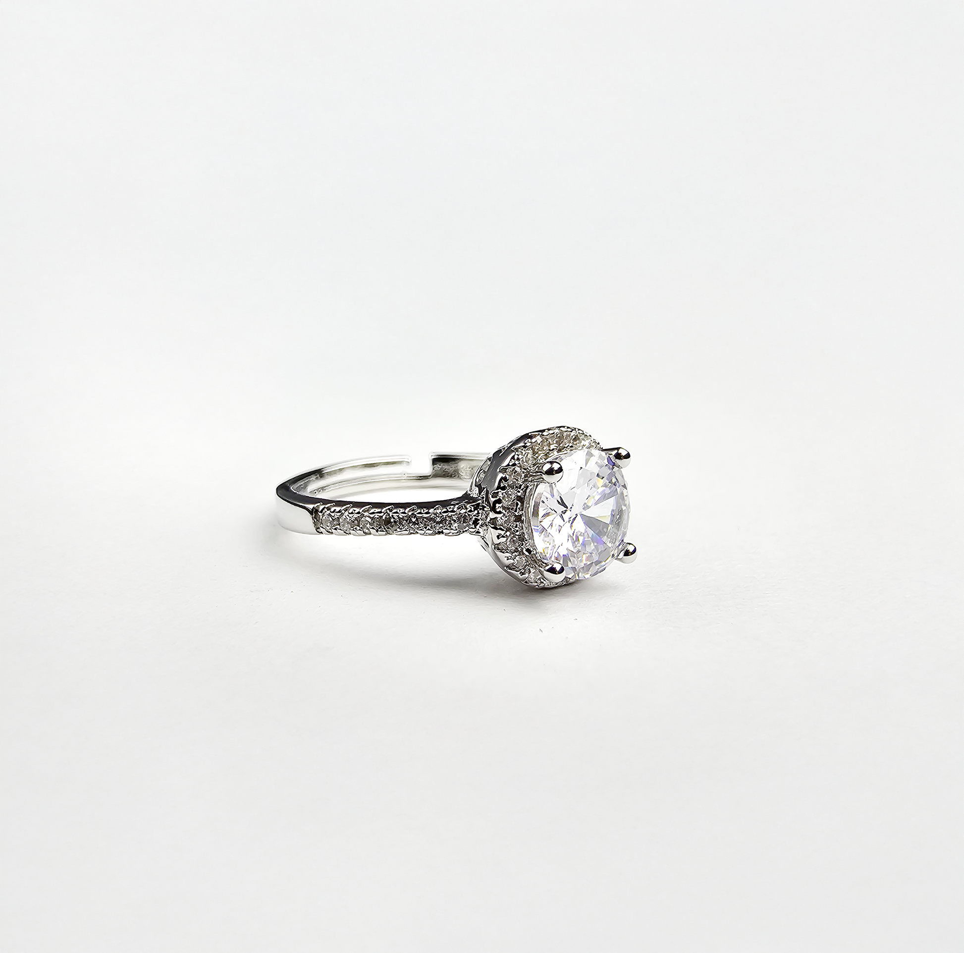 Celeste Halo Silver Ring - Aagrah Jewels™