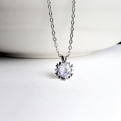 The Radiant Solitaire American Diamond Pendant - Aagrah Jewels™