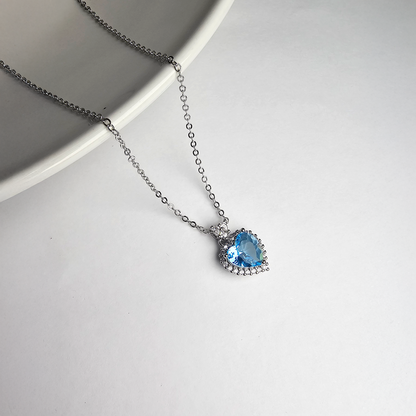 The Enchanted Azure Blue Heart Jewellery Set - Aagrah Jewels™